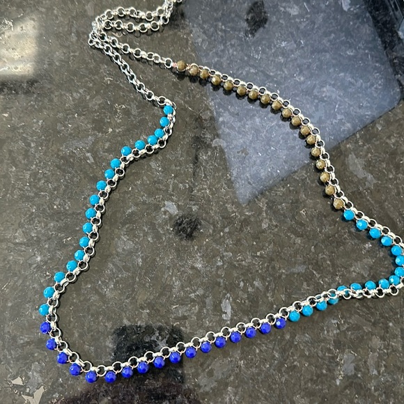 Extra long chain and beaded necklace - Picture 1 of 3